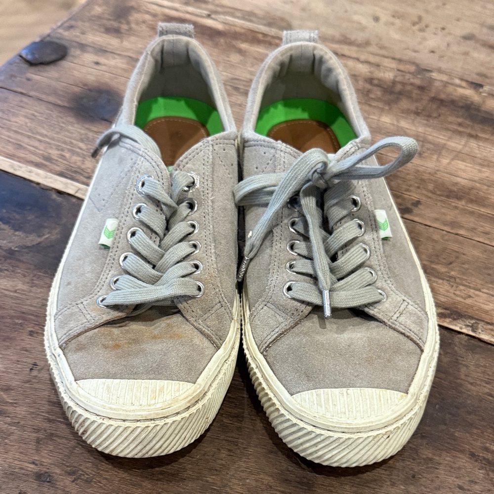 Gray Suede Women's Athletic Shoes